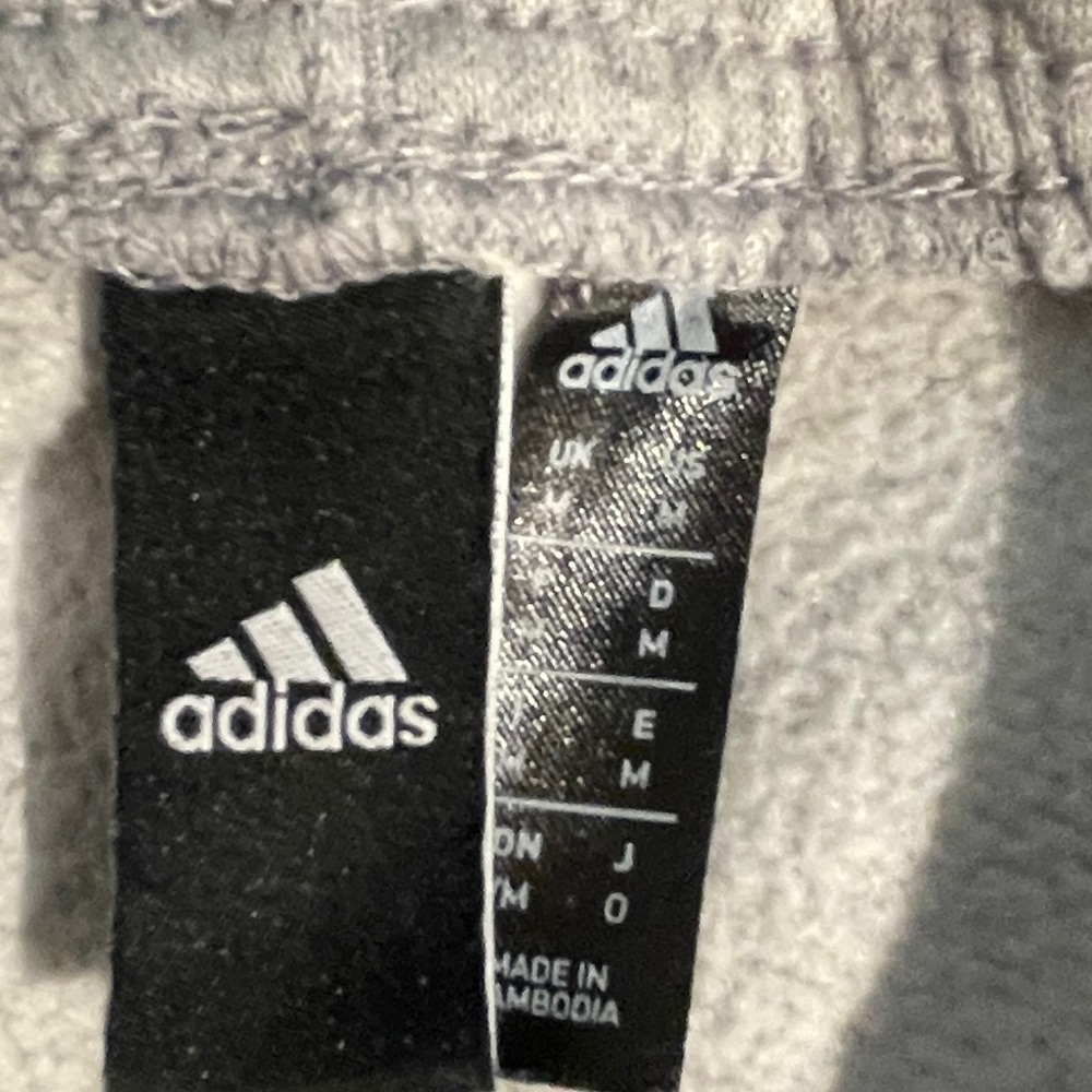 Adidas Men’s Gray Joggers with Black Stripes. Size: M - Picture 5 of 6